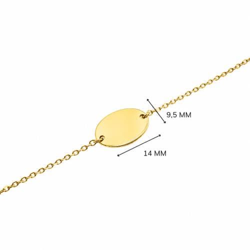 Armband met persoonlijke gravure — Ovaal (14 mm) (Forca-schakel)