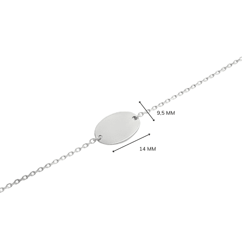 Armband met persoonlijke gravure — Ovaal (14 mm) (Forca-schakel)