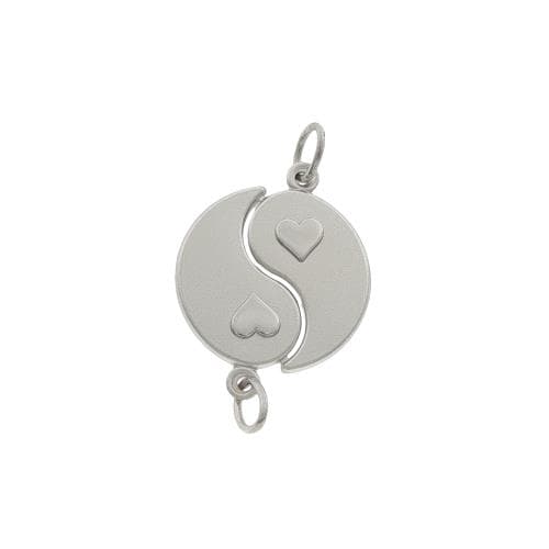 Hanger Breekhangertje "Ronde amulet met hartjes" (20 mm)