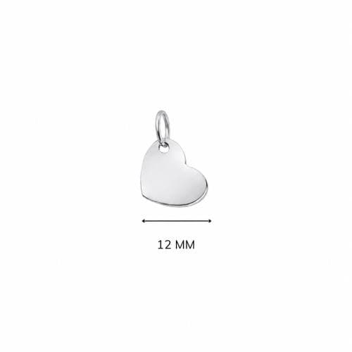Hanger met persoonlijke gravure — Hartje (12 mm)