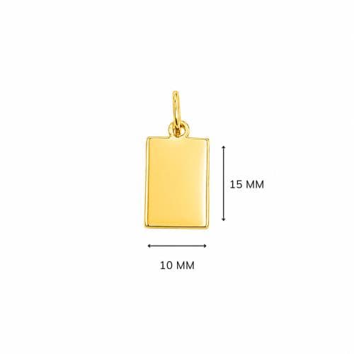 Hanger met persoonlijke gravure — Rechthoekig (10 x 15 mm)