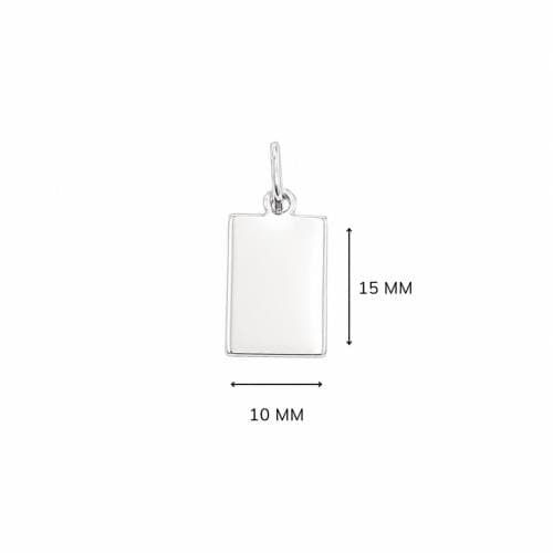 Hanger met persoonlijke gravure — Rechthoekig (10 x 15 mm)
