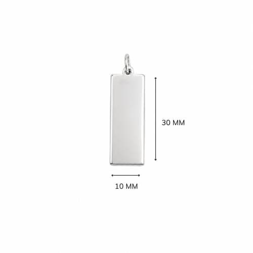 Hanger met persoonlijke gravure — Rechthoekig (10 x 30 mm)
