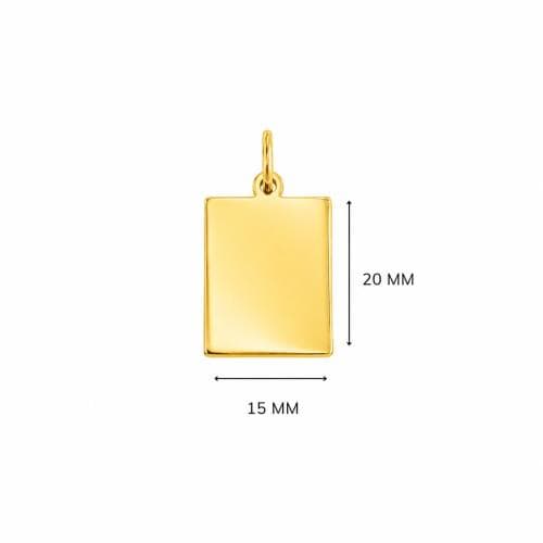 Hanger met persoonlijke gravure — Rechthoekig (15 x 20 mm)
