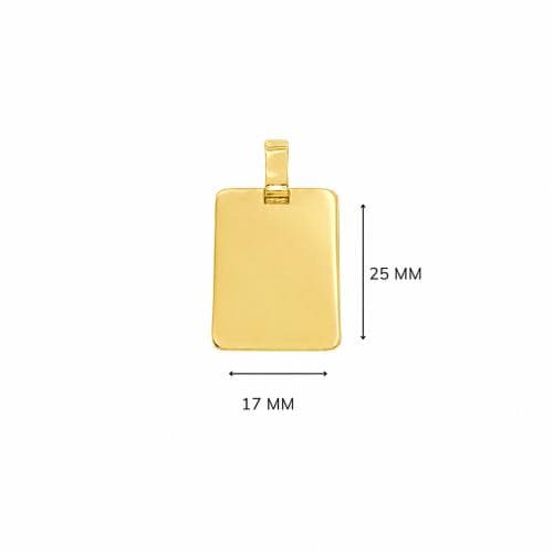 Hanger met persoonlijke gravure — Rechthoekig (17 x 25 mm)