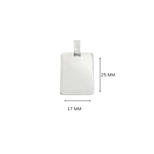 Hanger met persoonlijke gravure — Rechthoekig (17 x 25 mm)