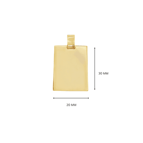 Hanger met persoonlijke gravure — Rechthoekig (20 x 30 mm)