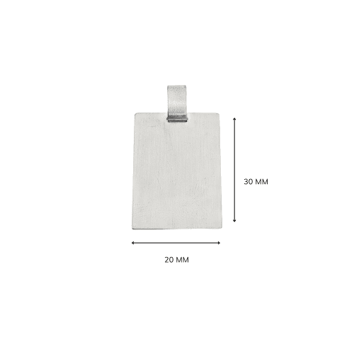 Hanger met persoonlijke gravure — Rechthoekig (20 x 30 mm)
