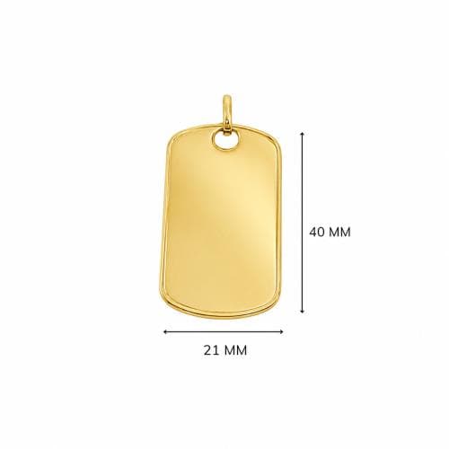Hanger met persoonlijke gravure — Rechthoekig (21 x 40 mm)