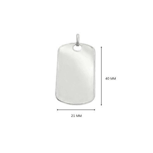 Hanger met persoonlijke gravure — Rechthoekig (21 x 40 mm)