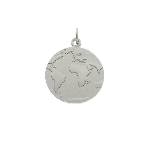 Hanger Rond plaatje, wereld (22 mm)
